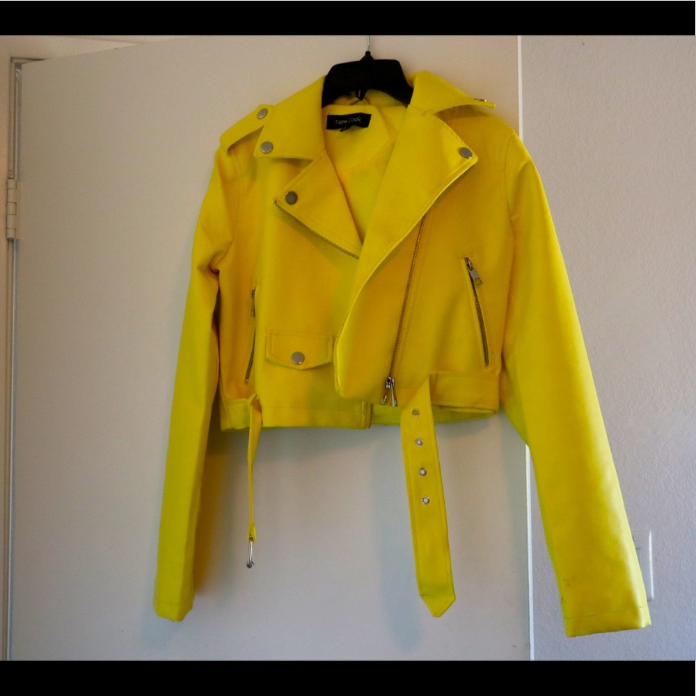 YELLOW LEATHER JACKET